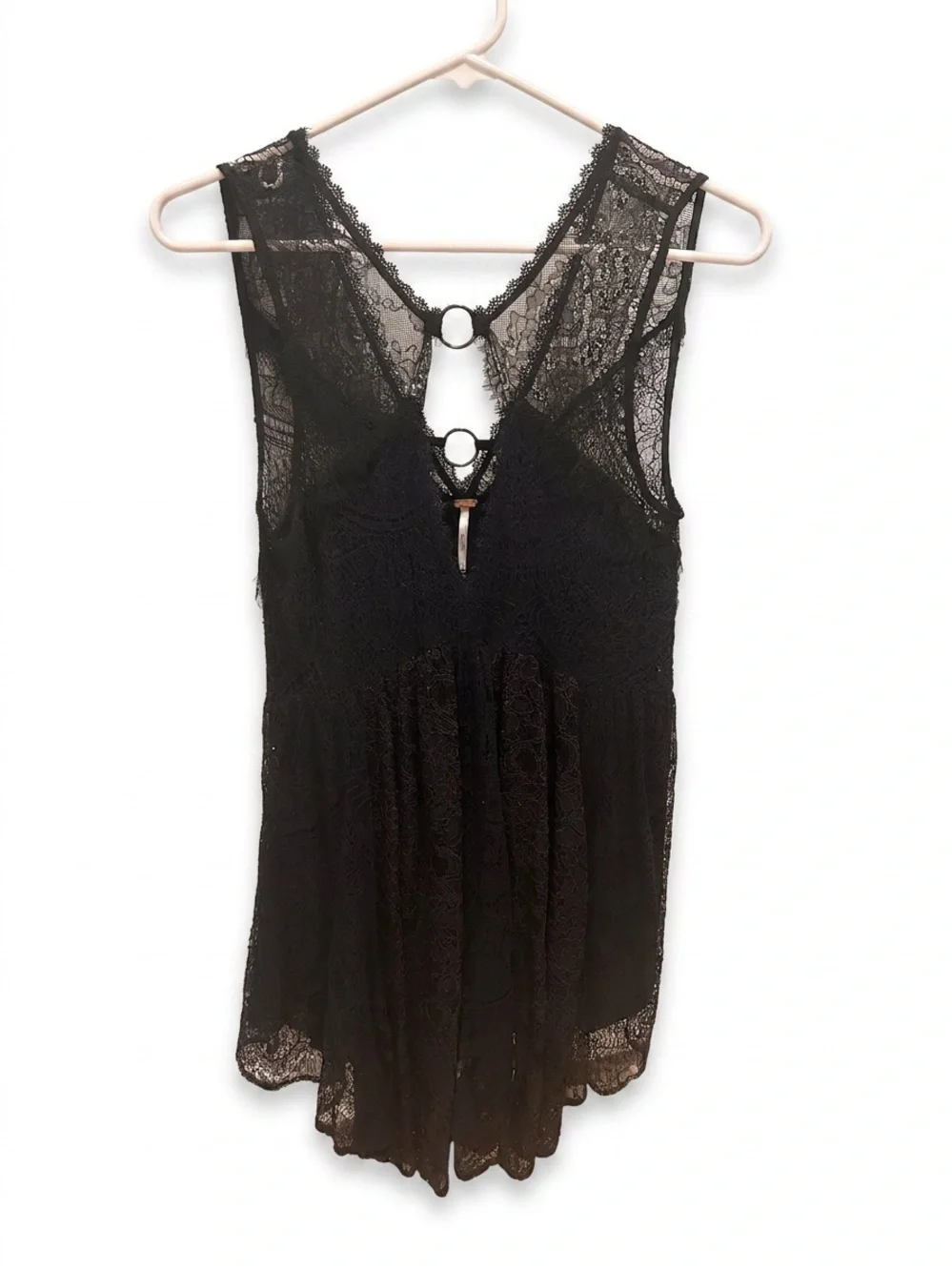 Free People Black Lace Don’t You Dare Dress